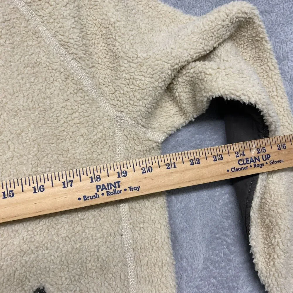 J Crew‎ Jacket Mens Small Beige Grizzy Fleece Half Zip Mock Neck Zip Sweater
